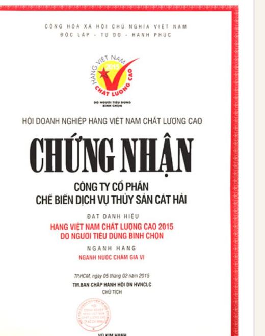 Hàng Việt Nam chất lượng cao — do người tiêu dùng bình chọn