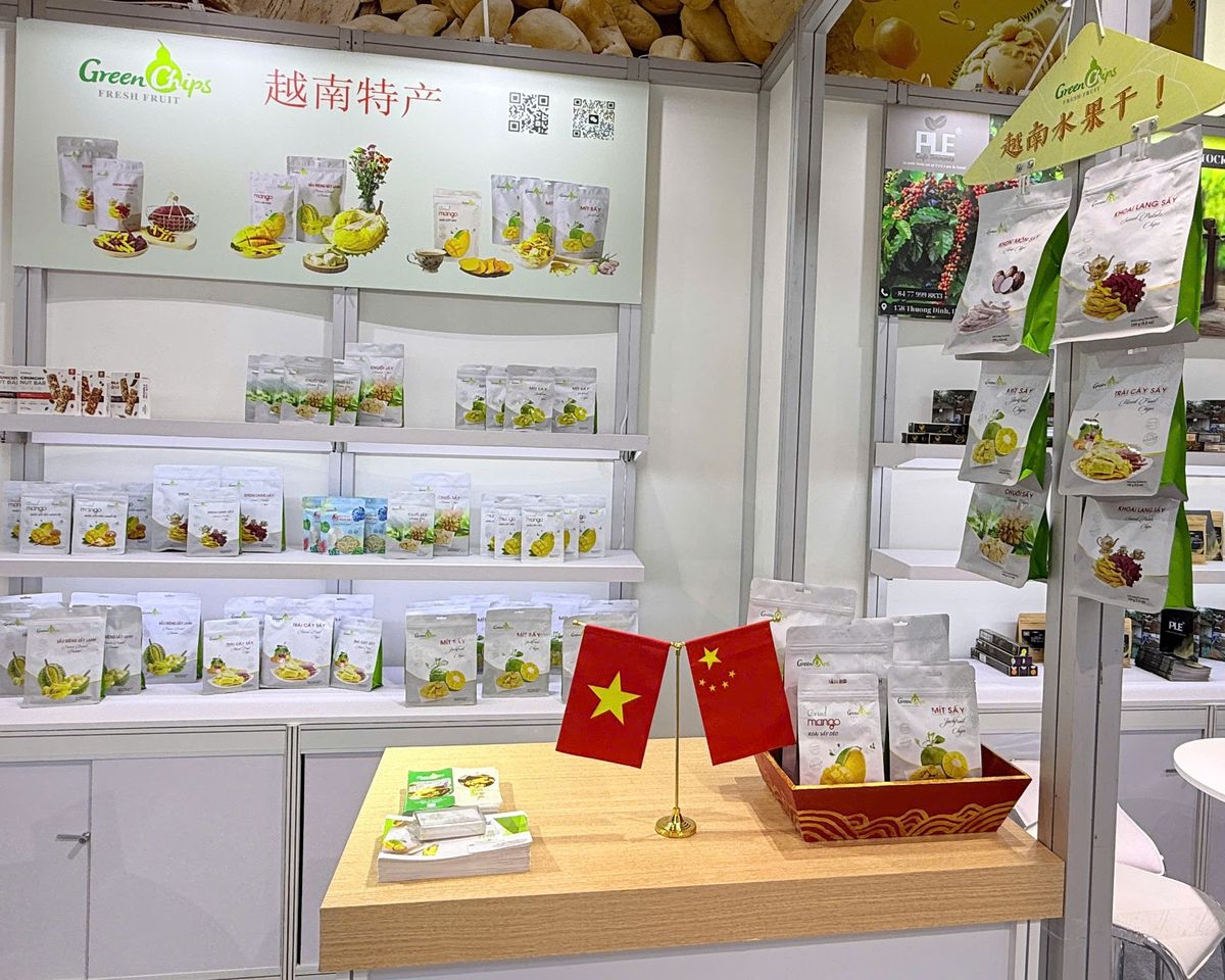 Gian hàng Green Chips tại hội chợ thực phẩm quốc tế